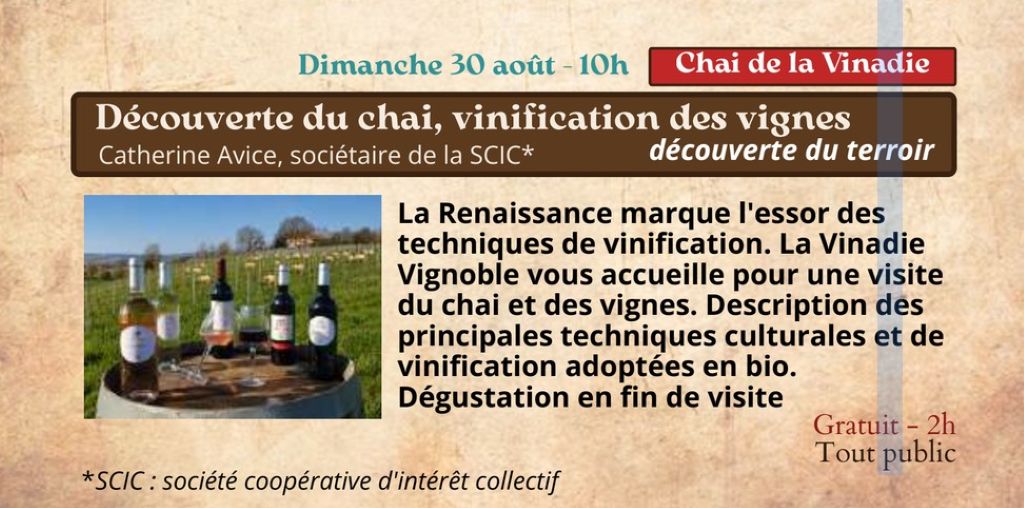 Festival Renaissance à Figeac chai de la Vinadie, une découverte du terroir !  Figeac