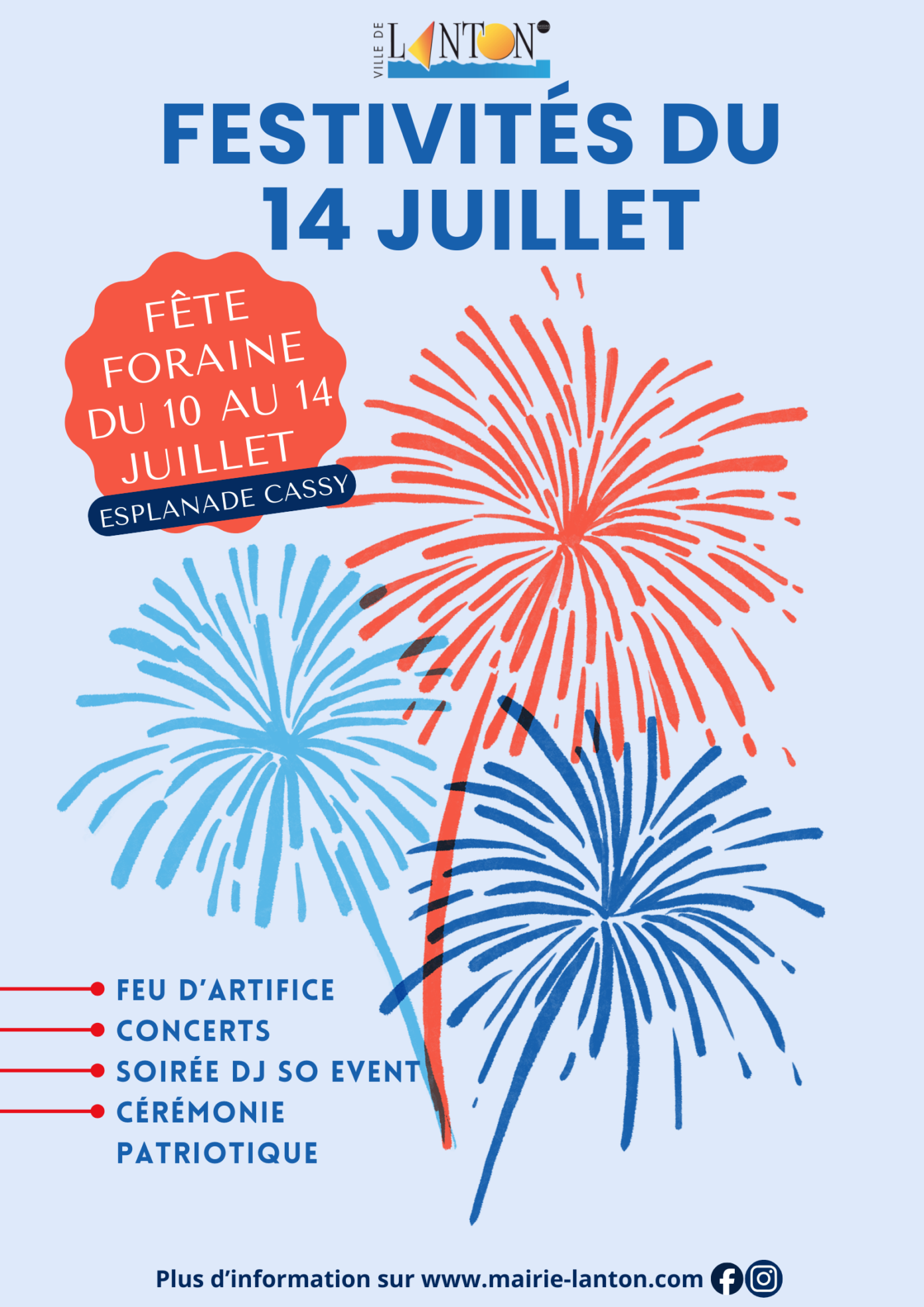 Festivités du 14 Juillet 2026 Lanton