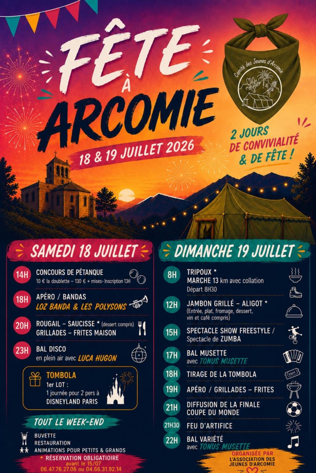 FÊTE À ARCOMIE  Les Monts-Verts