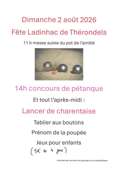 Fête à Ladinhac Thérondels
