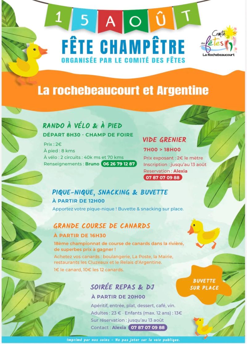 Fête champêtre  La Rochebeaucourt-et-Argentine