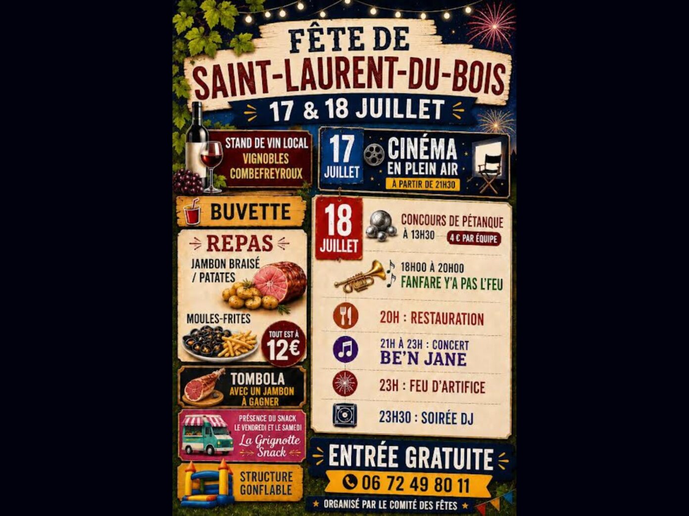 Fête Communale de St Laurent du Bois Saint-Laurent-du-Bois