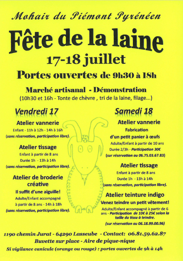 Fête de la laine Mohair du Piémont Pyrénéen Lasseube