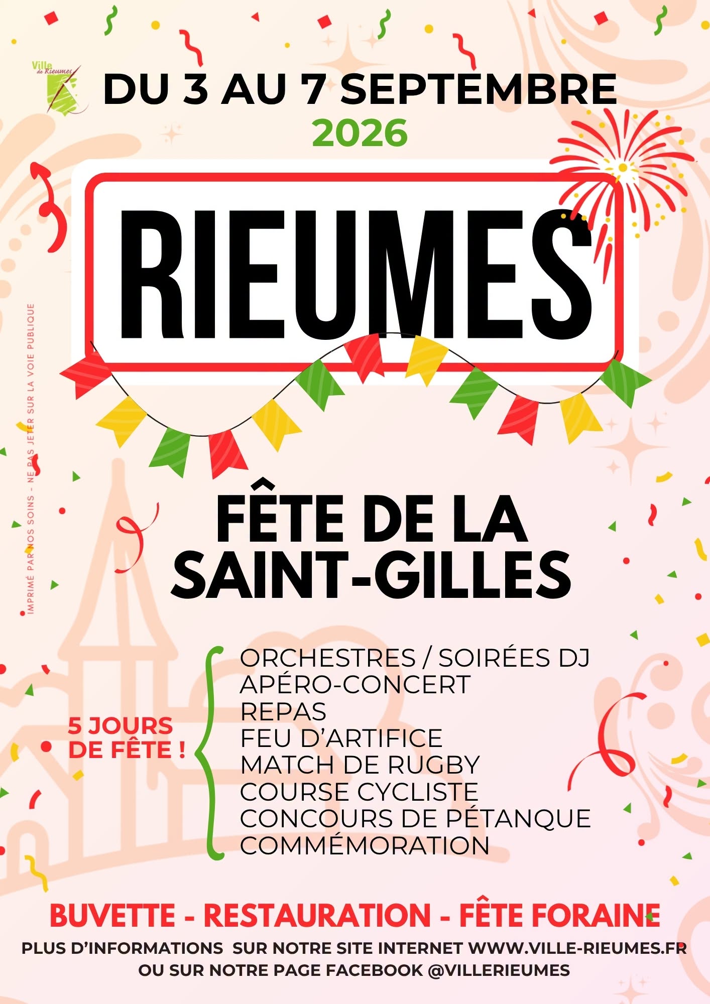 FETE DE LA SAINT GILLES Allées de la Libération Rieumes 2026-09-03