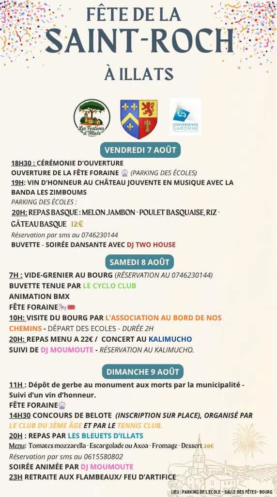Fête de la Saint-Roch Parking des écoles Illats