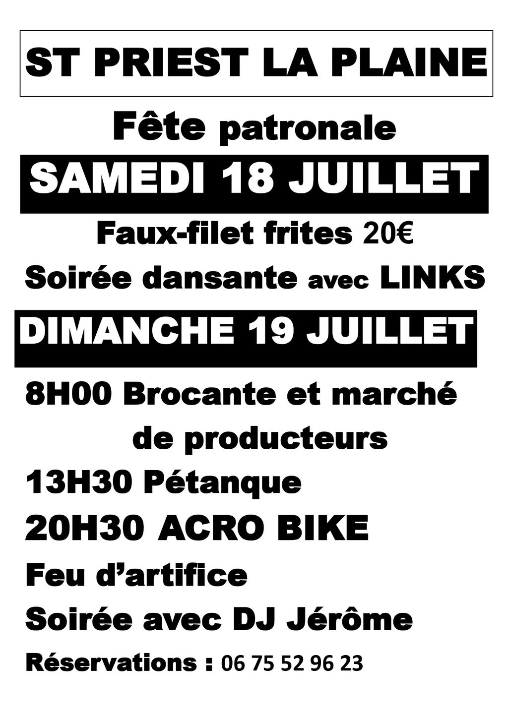 Fête de la Sainte Anne Saint-Priest-la-Plaine