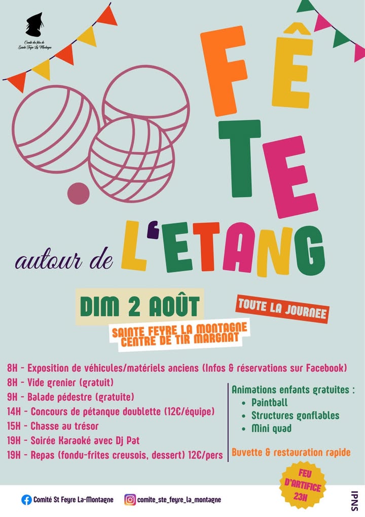 Fête de l&rsquo;étang  Sainte-Feyre-la-Montagne