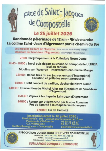Fête de St Jacques de Compostelle Villefranche-de-Rouergue