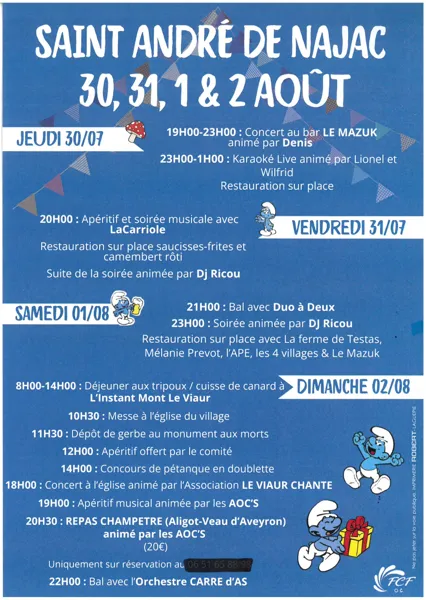 Fête de village à Saint André de Najac Saint-André-de-Najac