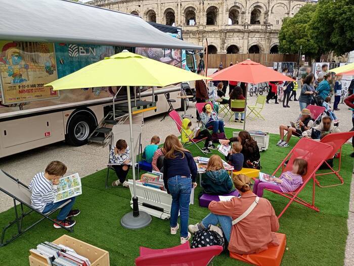 Fête des bibliothèques Médiabus Nîmes