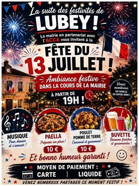 Fête du 13 juillet Lubey