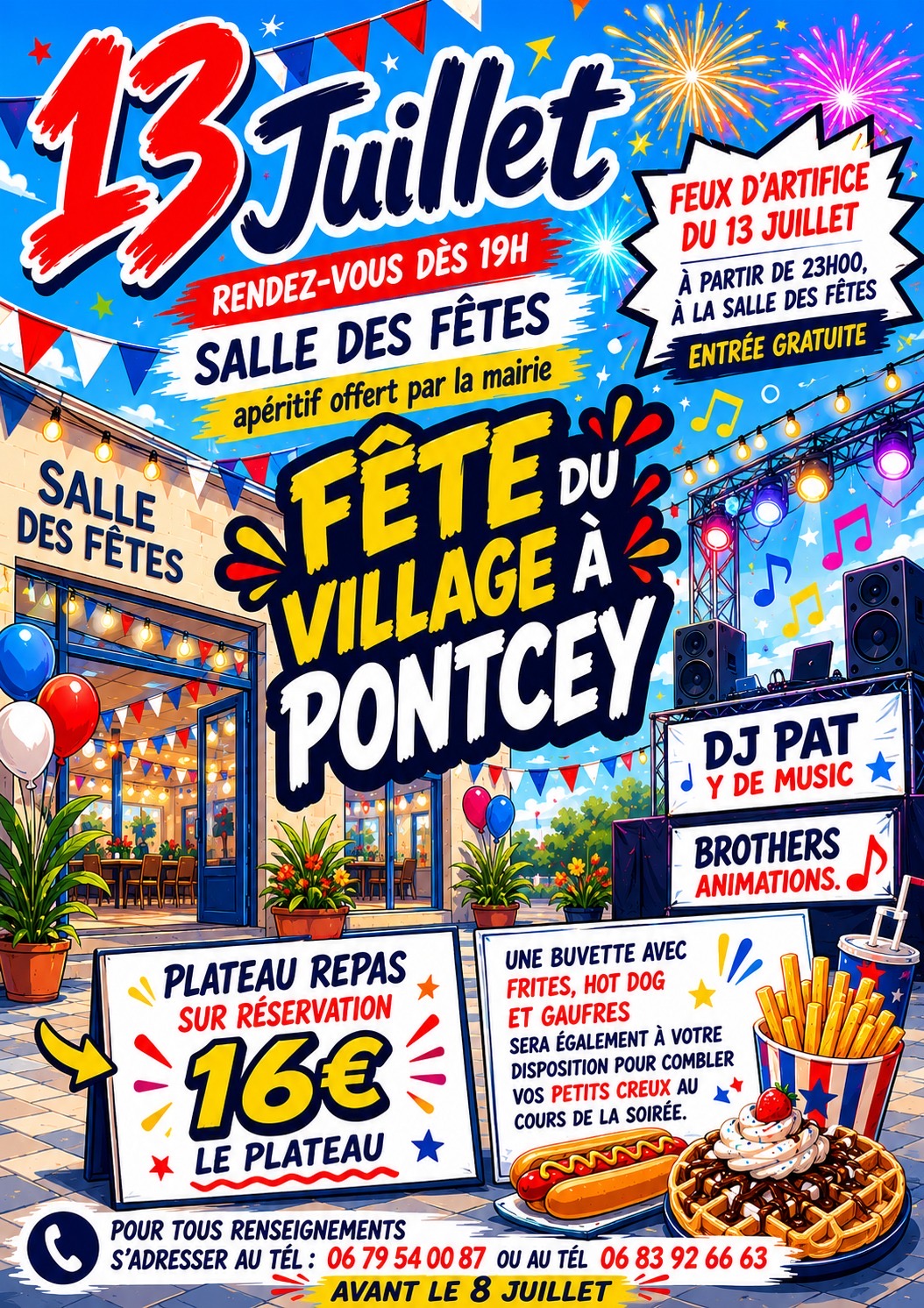 Fête du 13 juillet Salle des fêtes de Pontcey Pontcey
