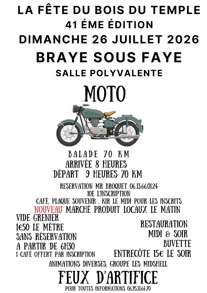 Fête du Bois du Temple  Braye-sous-Faye