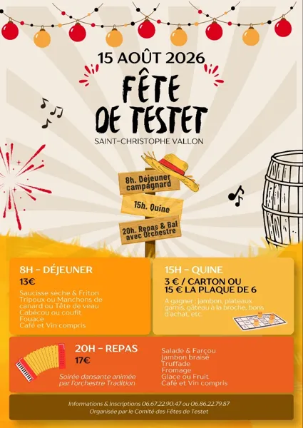 Fête du village de Testet Saint-Christophe-Vallon