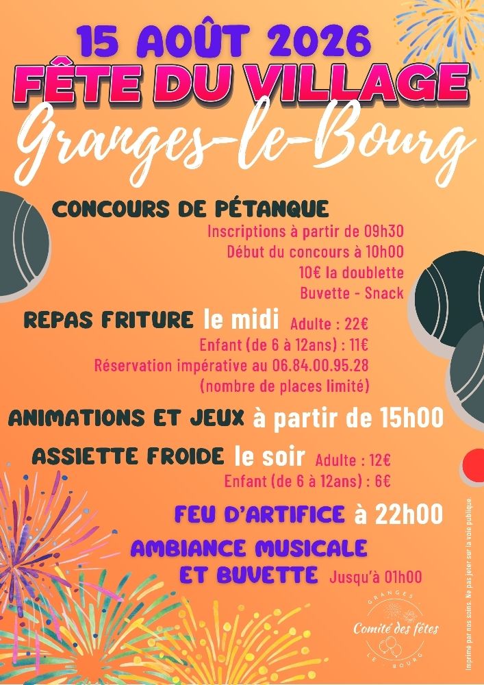 Fête du village  Granges-le-Bourg