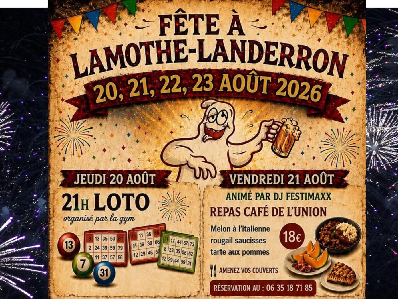 Fête du village Salle des fêtes Lamothe-Landerron