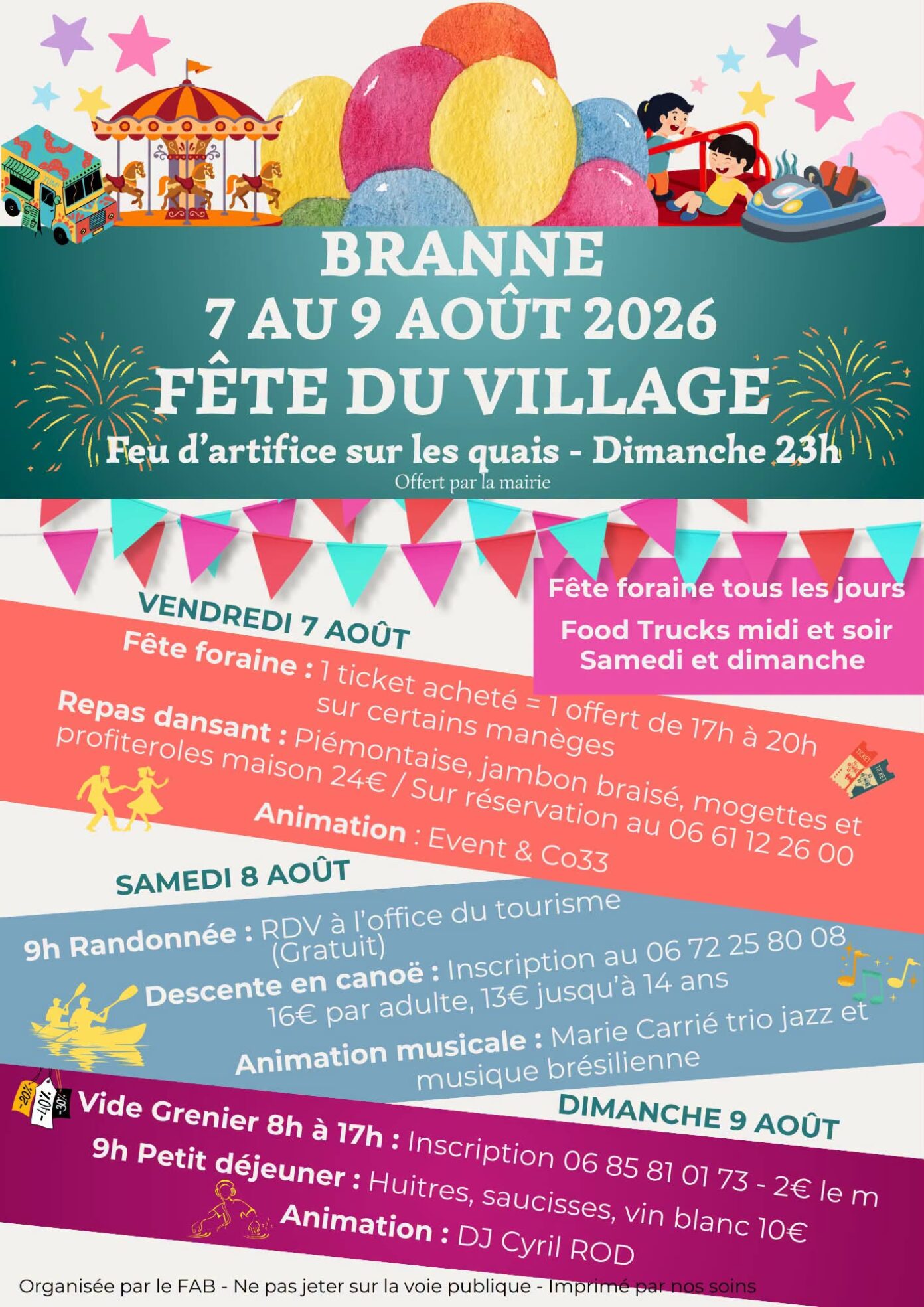 Fête locale 2026  Branne
