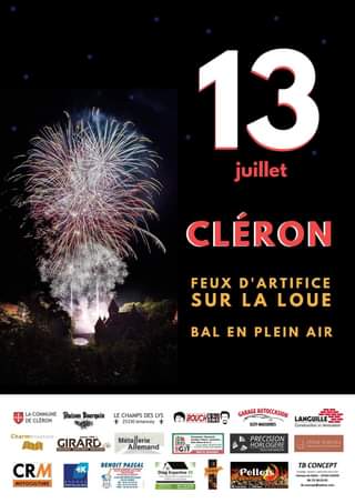 Fête nationale à Cléron rue de l’Église Cléron