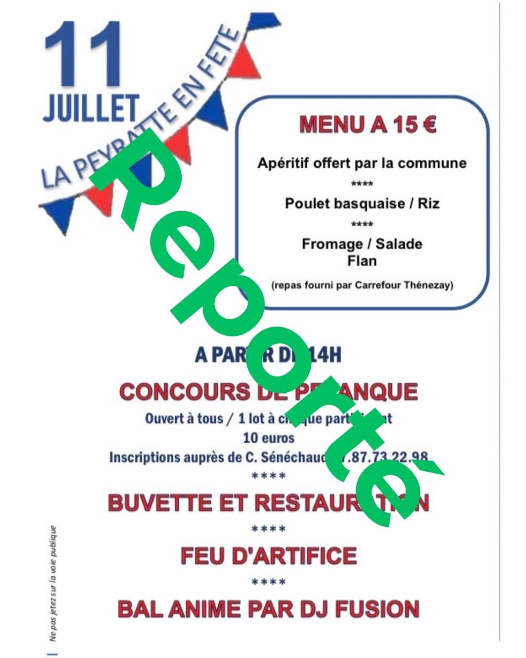 Fête Nationale La Peyratte en fête Stade municipal La Peyratte
