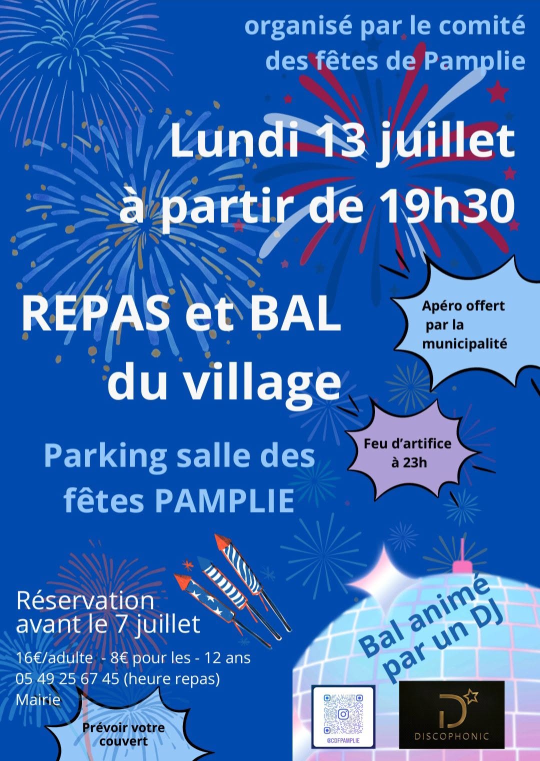 Fête Nationale Salle des fêtes Pamplie 2026-07-13