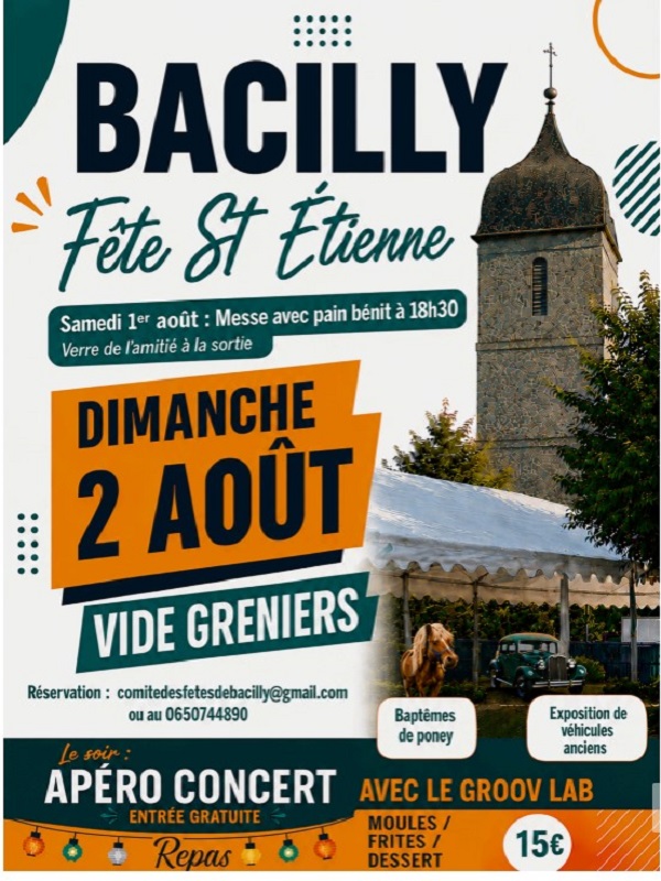 Fête Saint-Etienne Vide-greniers Bacilly