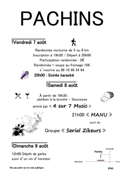 Fête votive à Pachins  Vaureilles
