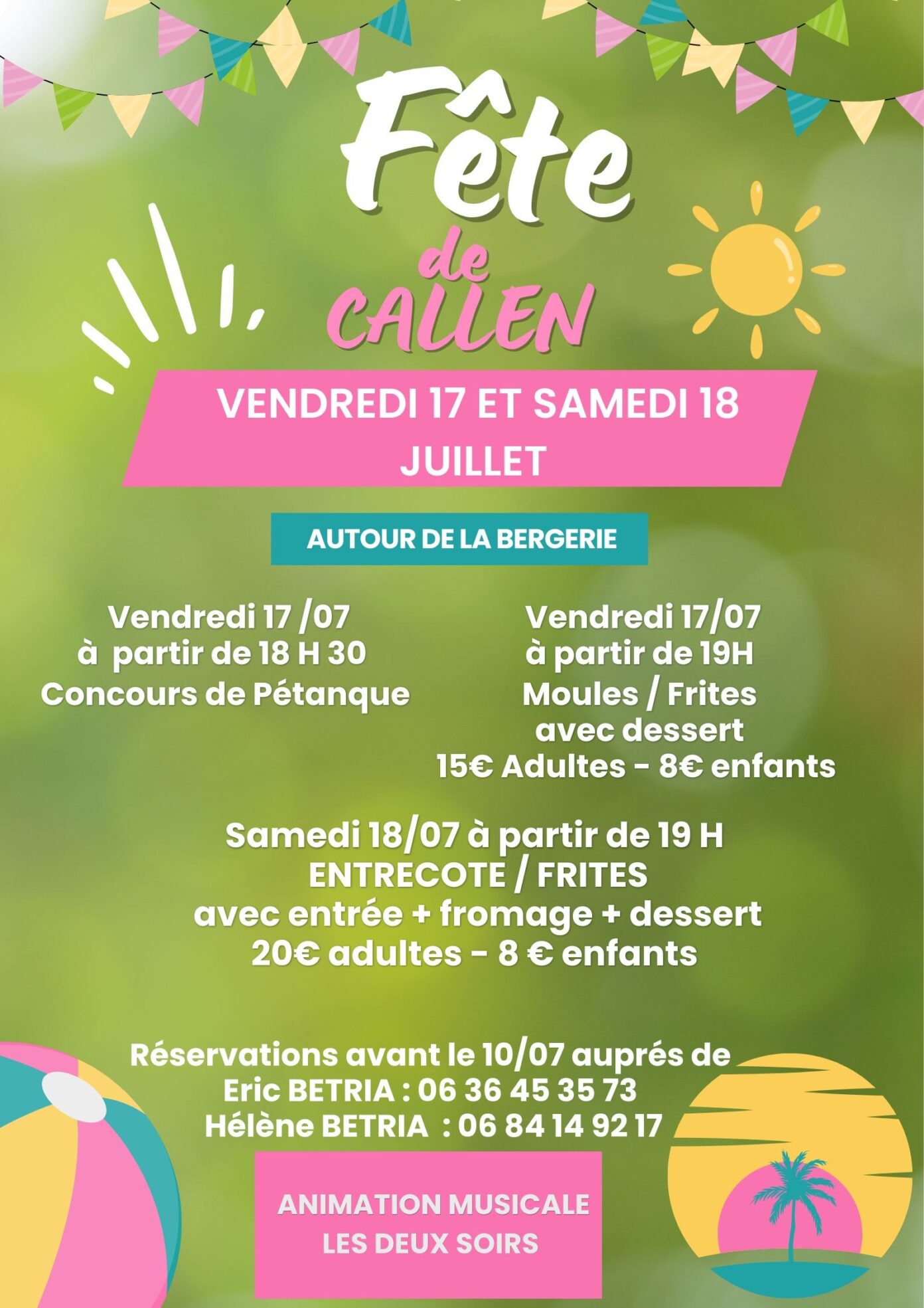 Fêtes de CALLEN TABLE MAHAIA LA CONCORDANTE CALLEN Callen