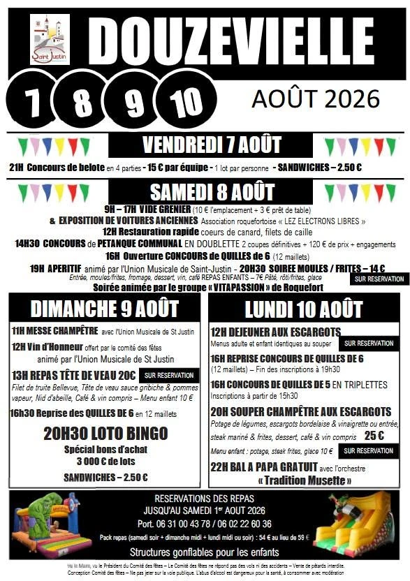 Fêtes de Douzevielle Route de Sarbazan Saint-Justin