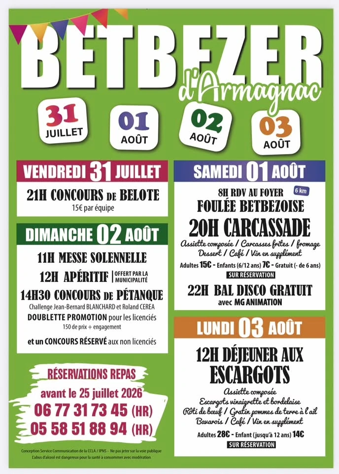 Fêtes locales Betbezer-d’Armagnac