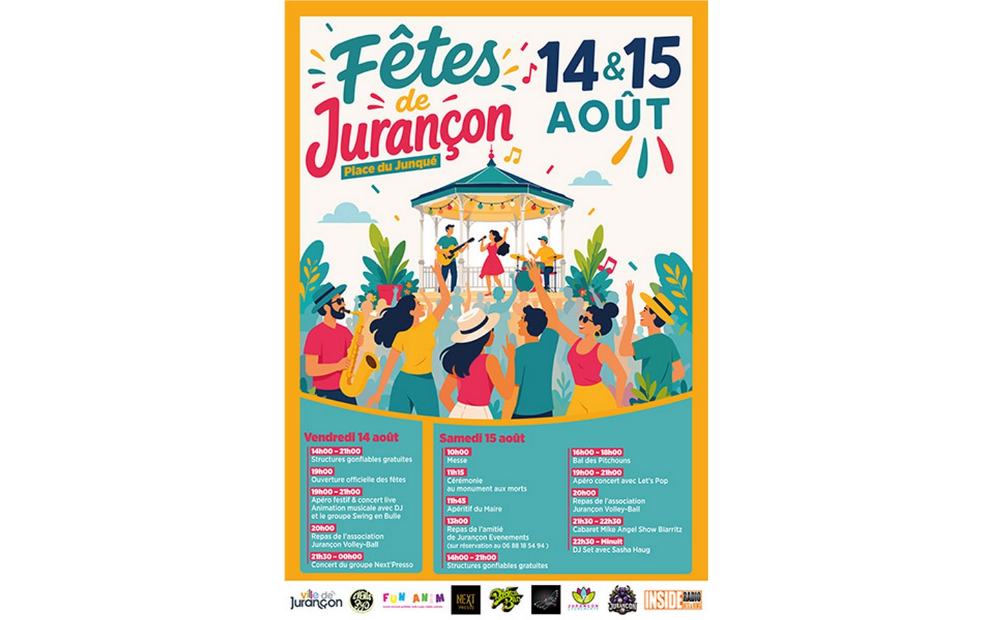 Fêtes patronales Place du Junqué Jurançon 2026-08-15
