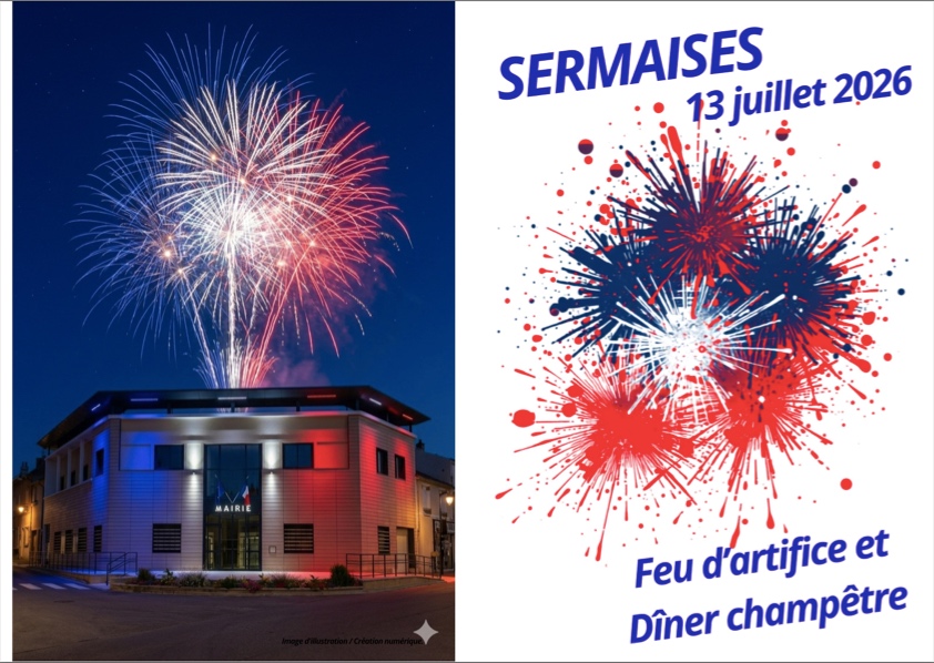 Feu d&rsquo;artifice et dîner champêtre  Sermaises