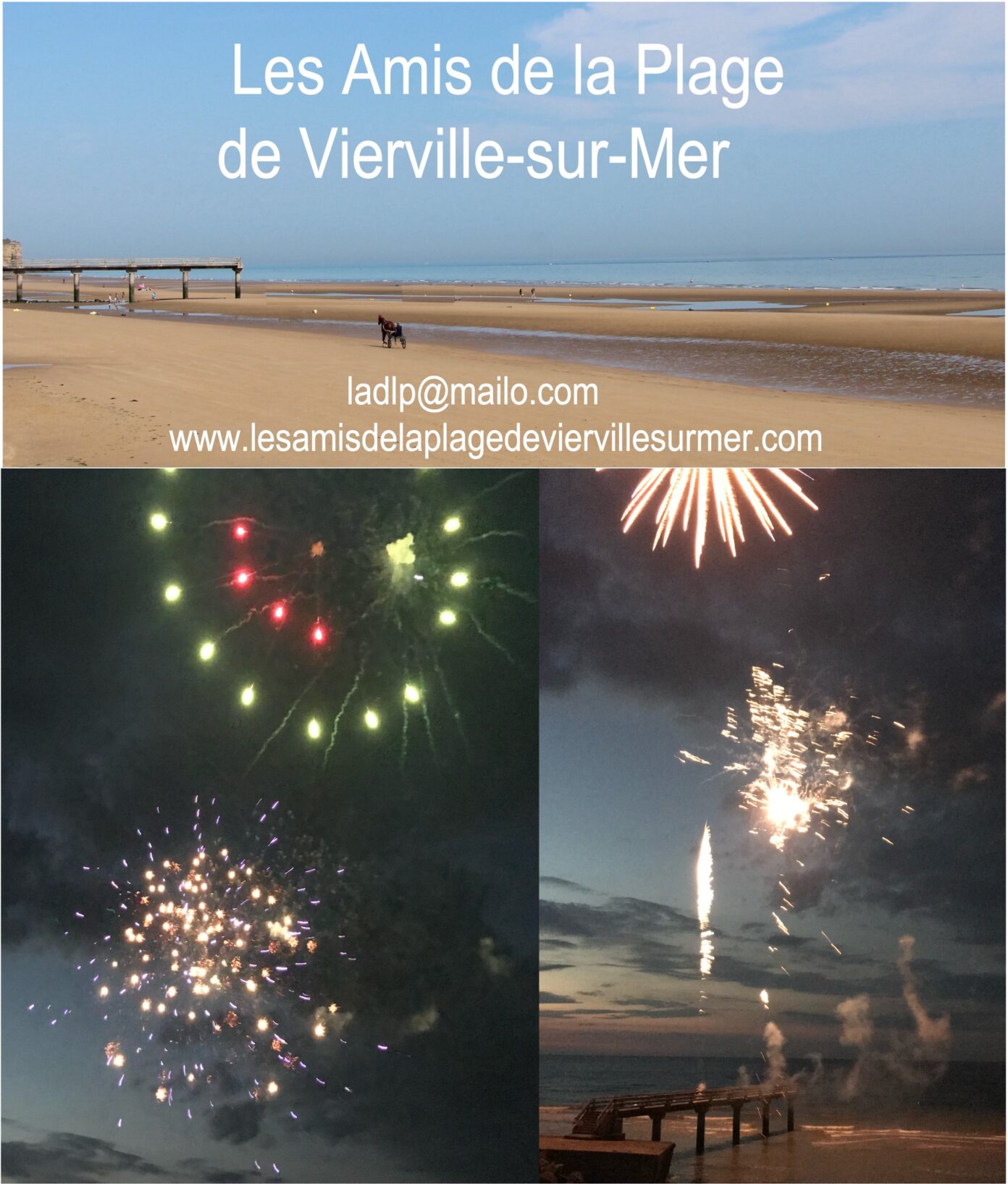 Feu d&rsquo;artifice  Vierville-sur-Mer