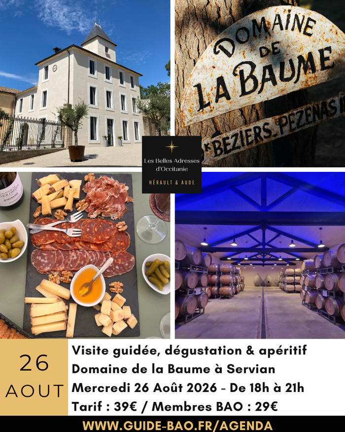 Fin de journée d&rsquo;été au Domaine de la Baume à Servian, Domaine de la Baume, Servian