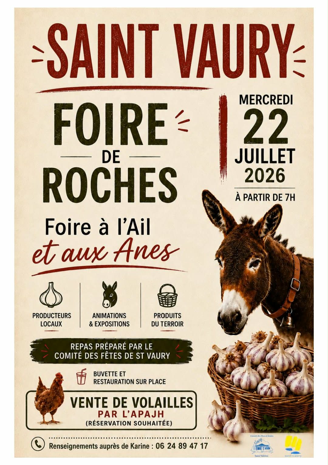 Foire de Roches Saint-Vaury 2026-07-22