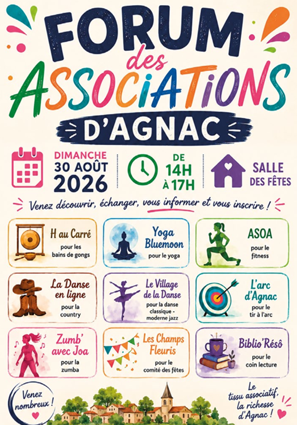 Forum des associations Salle des fêtes Agnac