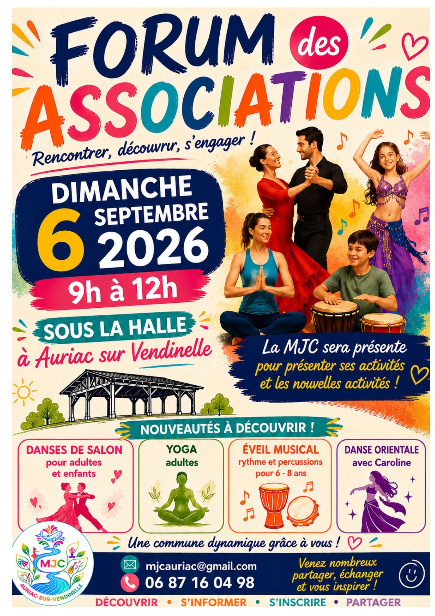 FORUM DES ASSOCIATIONS SOUS LA HALLE Auriac-sur-Vendinelle 2026-09-06