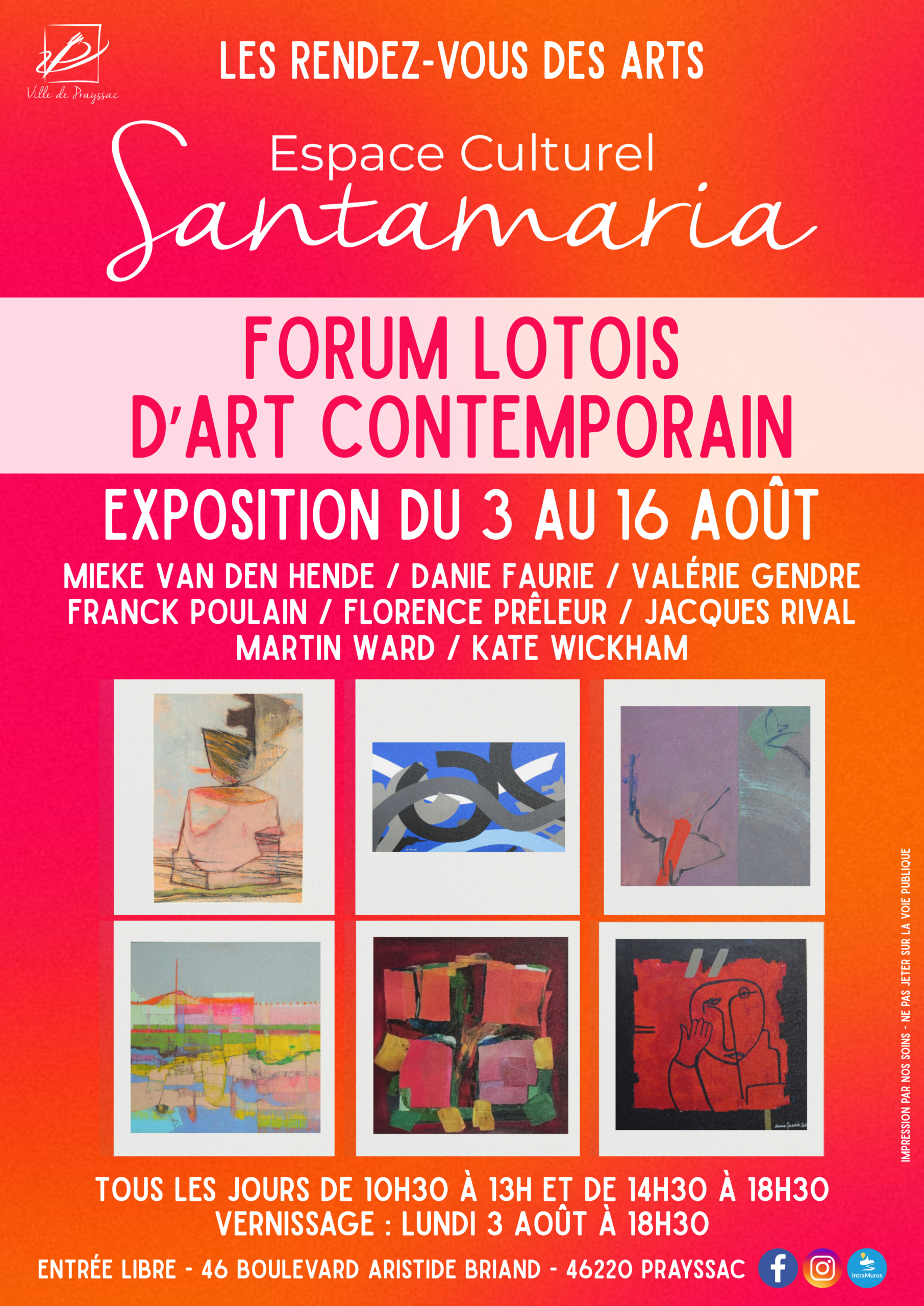 Forum Lotois d&rsquo;art contemporain à l&rsquo;espace culturel Santamaria  Prayssac