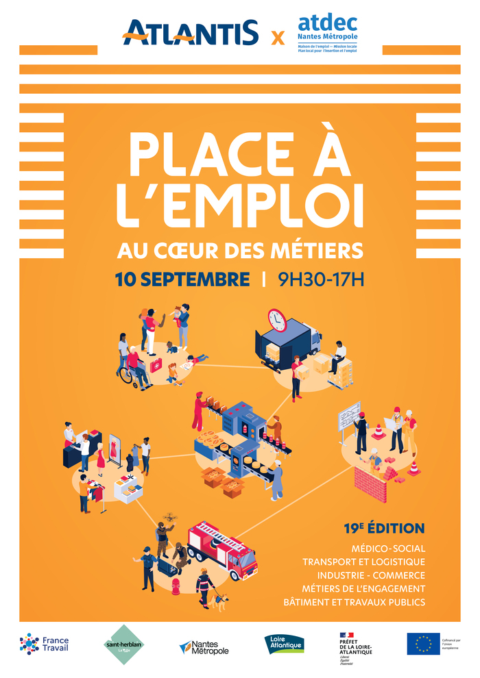 Forum Place à l’emploi 2026 Centre Commercial Atlantis Saint-Herblain