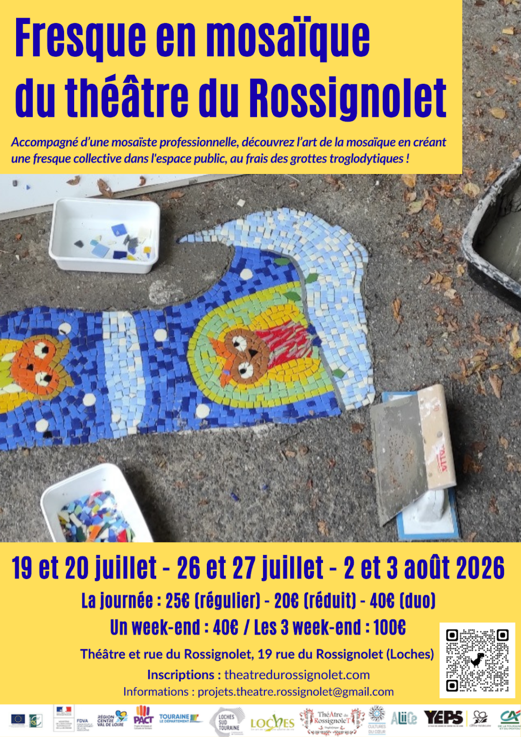 Fresque en mosaïque chantier artistique ! Loches