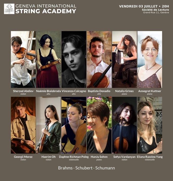 Geneva International String Academy, Société de lecture, Genève