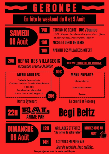 Géronce en fête  Géronce
