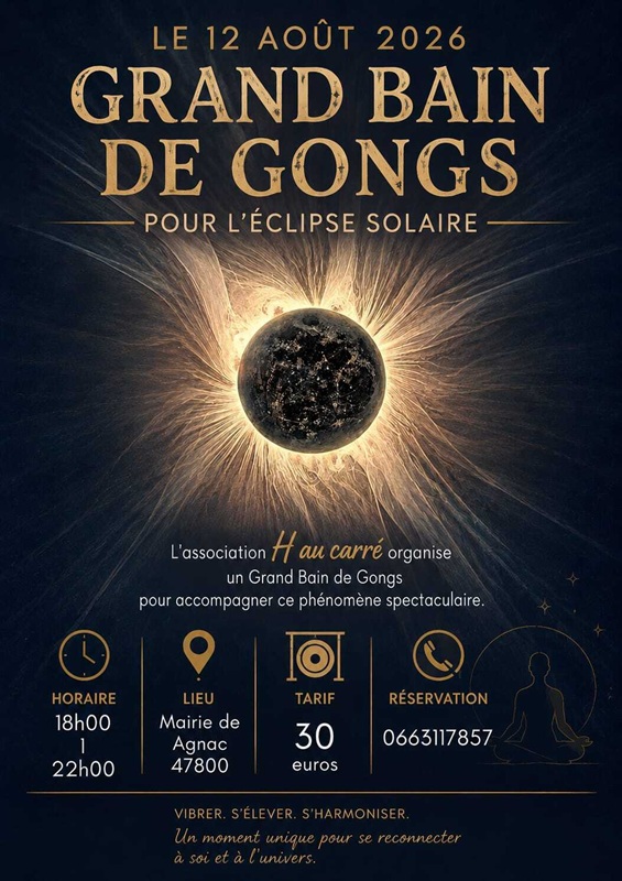 Grand bain du gong Salle des fêtes Agnac