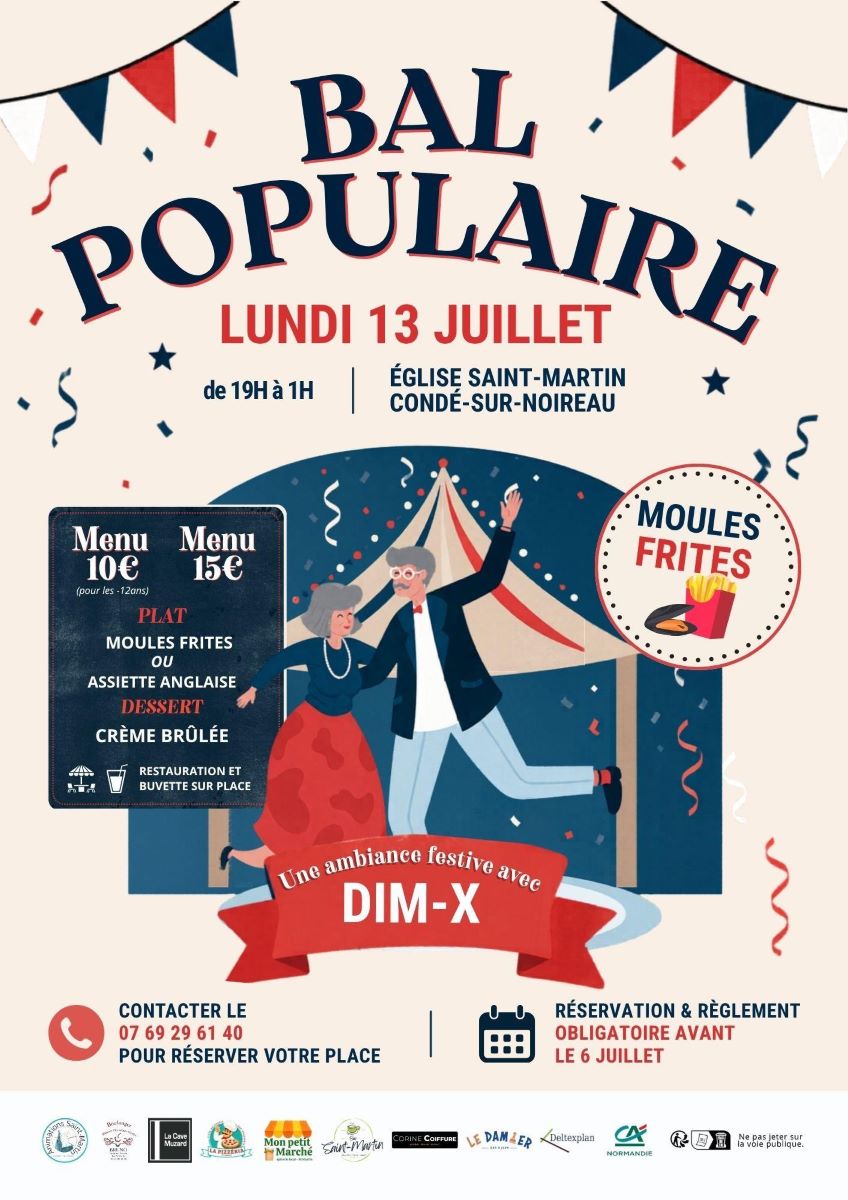 Grand bal populaire à Condé-sur-Noireau Squara Maurice Dossin Condé-en-Normandie