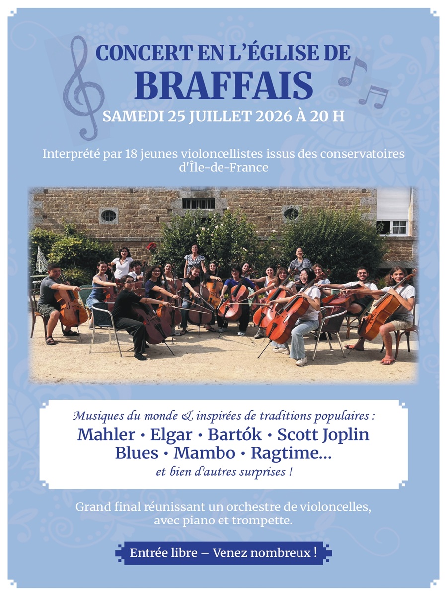 Grand concert de fin de stage Eglise Saint Martin de Braffais Le Parc