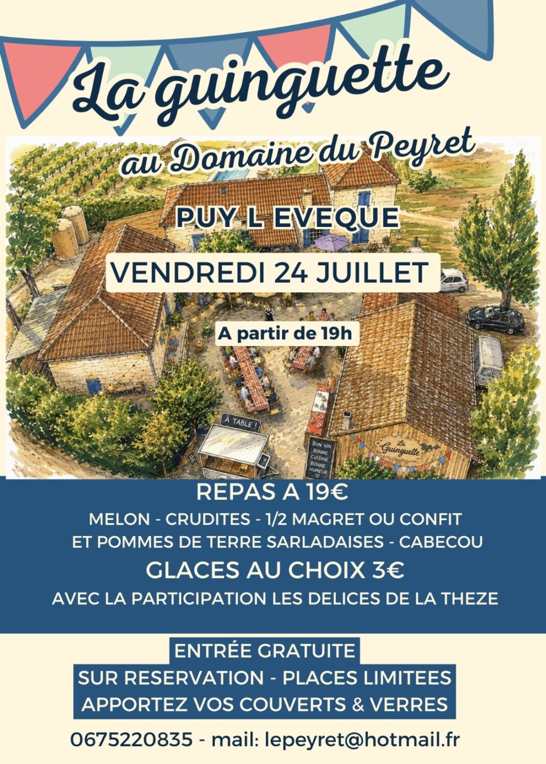 Guinguette au Domaine du Peyret Puy-l’Évêque