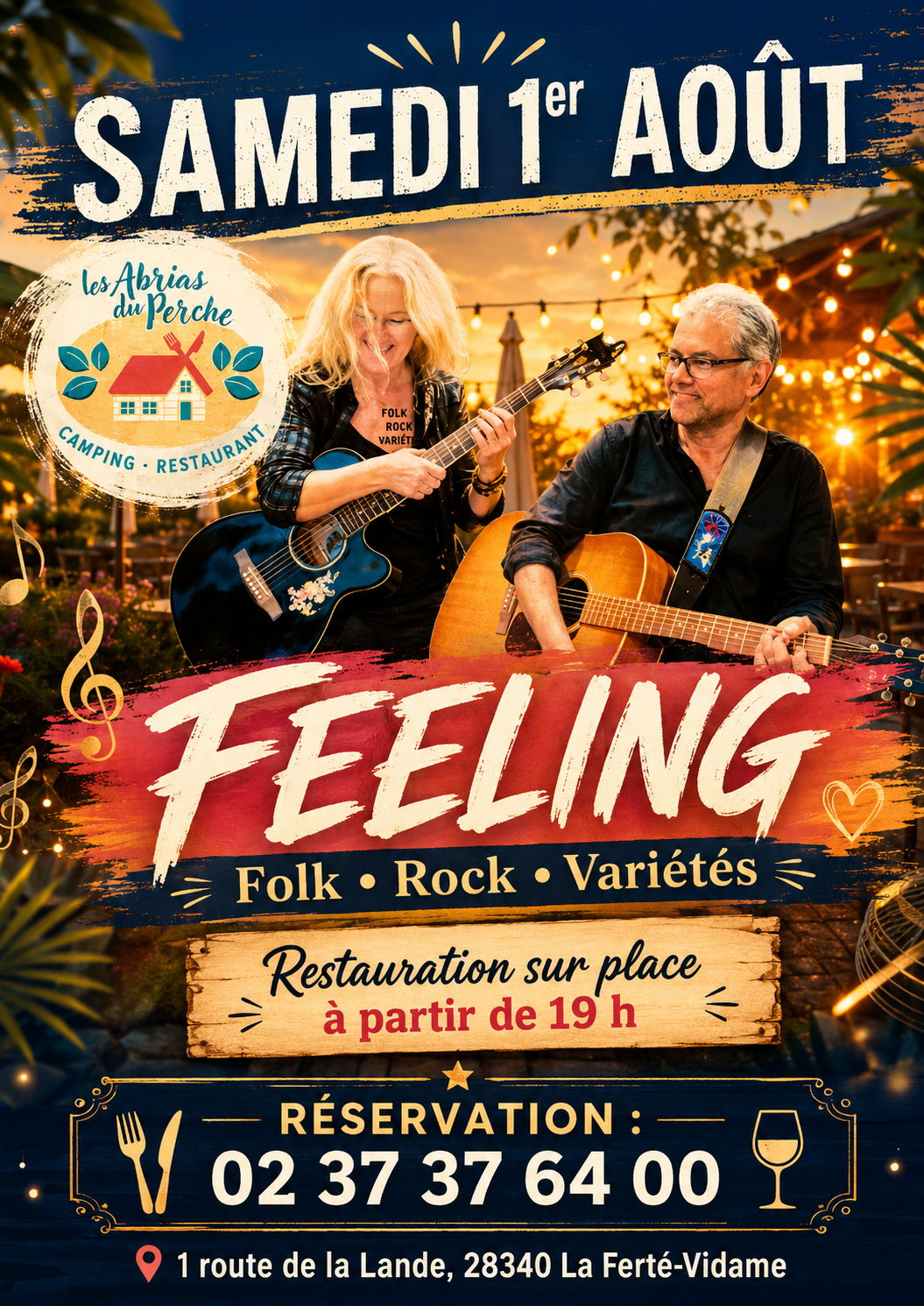 Guinguette Concert avec Feeling  La Ferté-Vidame