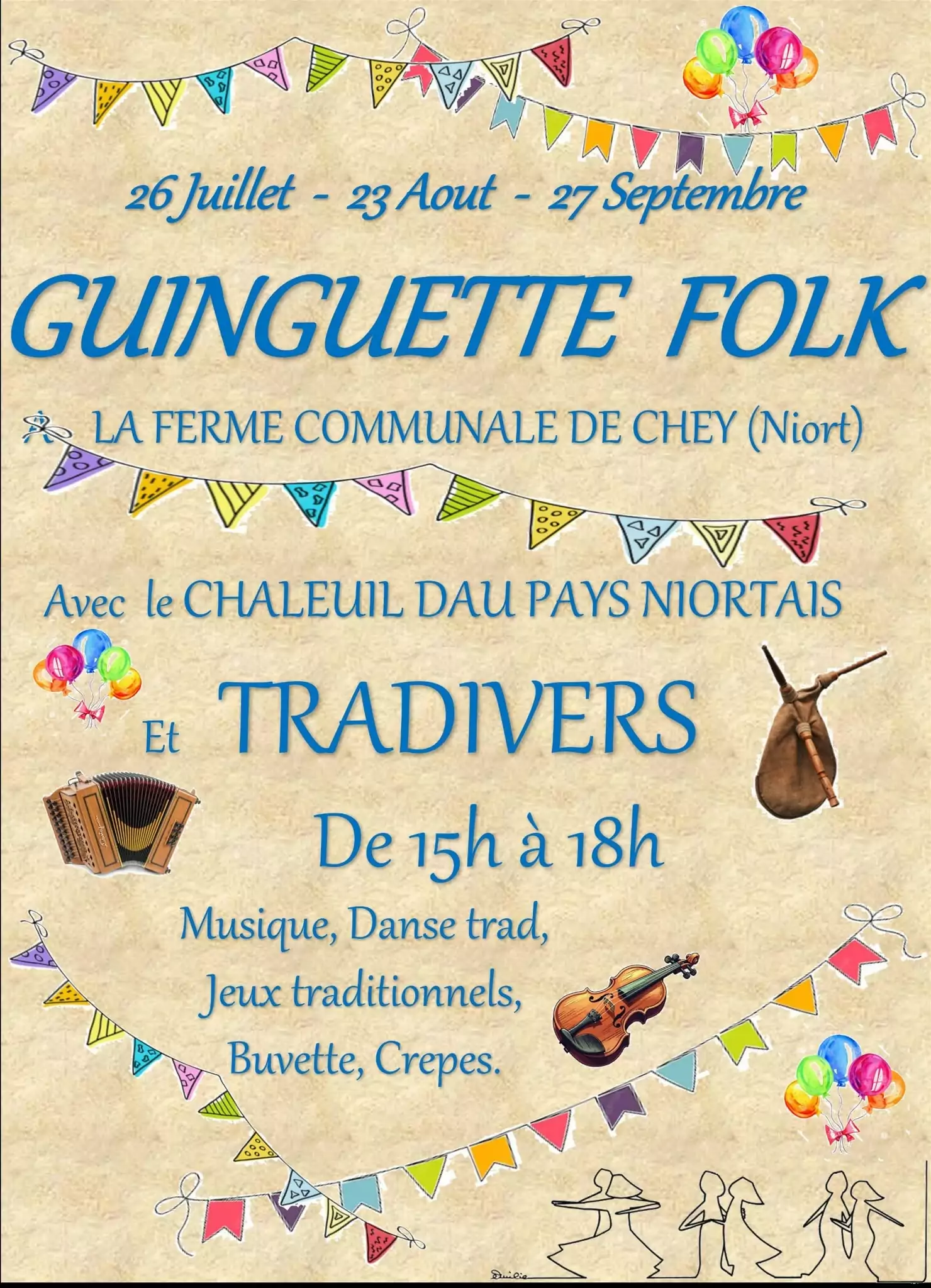 Guinguette folk à Niort Impasse de Chey Niort 2026-08-23