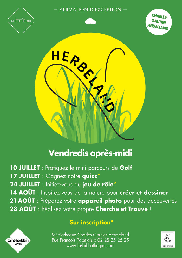 Herbeland – Jeu de rôle, Médiathèque Charles-Gautier-Hermeland, Saint-Herblain
