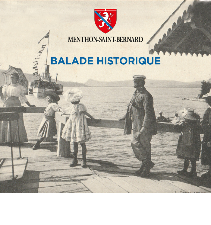 Inauguration d'un circuit de douze panneaux richement dotés d'explications historiques et d'illustrations ou photographies d'époque Promenade Philibert d'Orlyé Menthon-Saint-Bernard