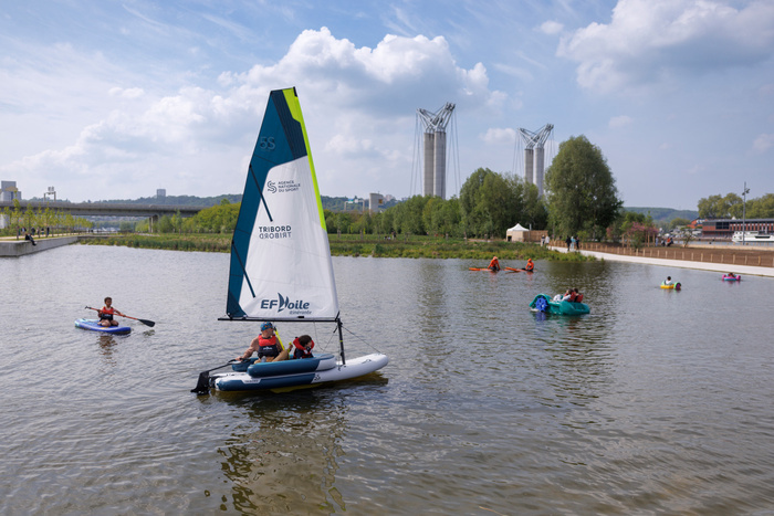 Initiation à la voile, Parc et Canal Camille Claudel, Rouen